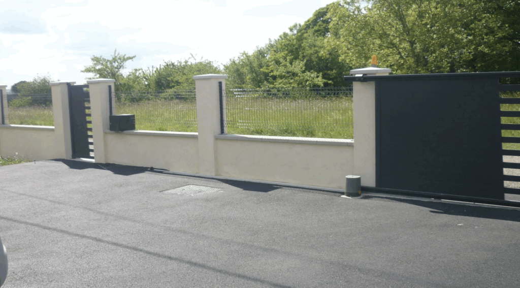 sarl-amzal - muret avec clôture, portail et portillon